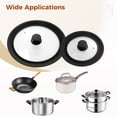 thumbnail image 5 of Universal Pan Lid for Pots Pans and Skillets, 2 Pack Pan Cover fit 7", 8", 9" & 10", 11", 12" Diameter Cookware, Silicone Replacement Pan Lid Pot Lids for Frying Pans, Cast Iron, Tempered Glass Lid, 5 of 7