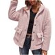 thumbnail image 2 of Pntutb, camisa de manga larga de Color sólido para mujer, abrigo corto de felpa con solapa, abrigo/chaqueta informal de manga larga sin capucha Pntutb Pntutb-1427, 2 of 7