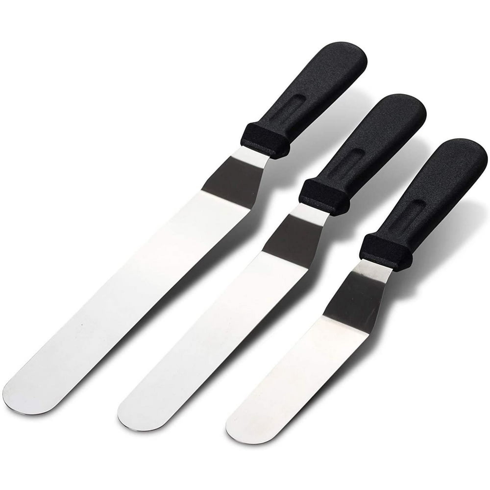 Orblue Angled Metal Icing Spatula 3pack