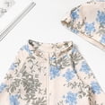 thumbnail image 6 of Gubotare Girls Bathing Suits Girls Swimsuit One Piece Rashguard Swimwear Long Sleeve Bathing Suit Size 7-8 (Beige,7-8 Years), 6 of 7