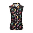 thumbnail image 5 of Yuyamidu Colorful Lights Sleeveless Golf Shirts for Women Snowflake Women Sleeveless Golf Tanks Tops Christmas Athletic Tennis Shirts Size M, 5 of 8