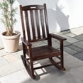 thumbnail image 2 of Tcbosik Oversized Outdoor Rocking Chair, High Back Rocker for Patio, Deck, Garden, Porch, Poolside, Brown, 2 of 10
