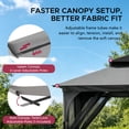 thumbnail image 2 of Sunjoy 9 ft. x 9 ft. Grey and Black Steel Soft Top Gazebo Mosquito Nettings and Privacy Screens, Double Roof Outdoor Screened Gazebos Shelter, Gazebo Canopies for Backyard, 2 of 11