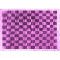 thumbnail image 1 of Ahgly Company Indoor Rectangle Checkered Purple Modern Area Rugs, 4' x 6', 1 of 4