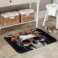 thumbnail image 7 of Sikiie Flower Horn Skull A Print Flannel Anti-slip Floor Mat 16x24in, Thickened Dustproof Entrance Door Mat Floor Mat for Kitchen, Bathroom, Laundry Room, 7 of 7
