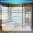thumbnail image 4 of 2 Set Tub Spout Diverter Repair Kit for Bathroom Shower Bathtub, 4 of 5