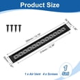 thumbnail image 2 of Aluminum Alloy Air Vents, 350 x 50mm / 13.8 x 2" Rectangle Louvered Ventilation Grille Cover with Mounting Screws for Door Cabinet Wardrobe, Matte Black, 2 of 6