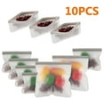 thumbnail image 1 of 10 Pcs Sacs sous Vide Réutilisables en Silicone pour Aliments, Collation, Congélateur, Sacs de Rangement Sans BPA, Sacs à Lunch Étanches pour Aliments, Viande, Fruits, Légumes, 1 of 6