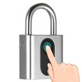 thumbnail image 3 of Zootealy USB Rechargeable Smart Keyless Fingerprint Lock BT Padlock APP Unlocking 100 Fingerprints IP65 Waterproof Anti-Theft Security Padlock Door Luggage Case Backpack Lock, 3 of 8