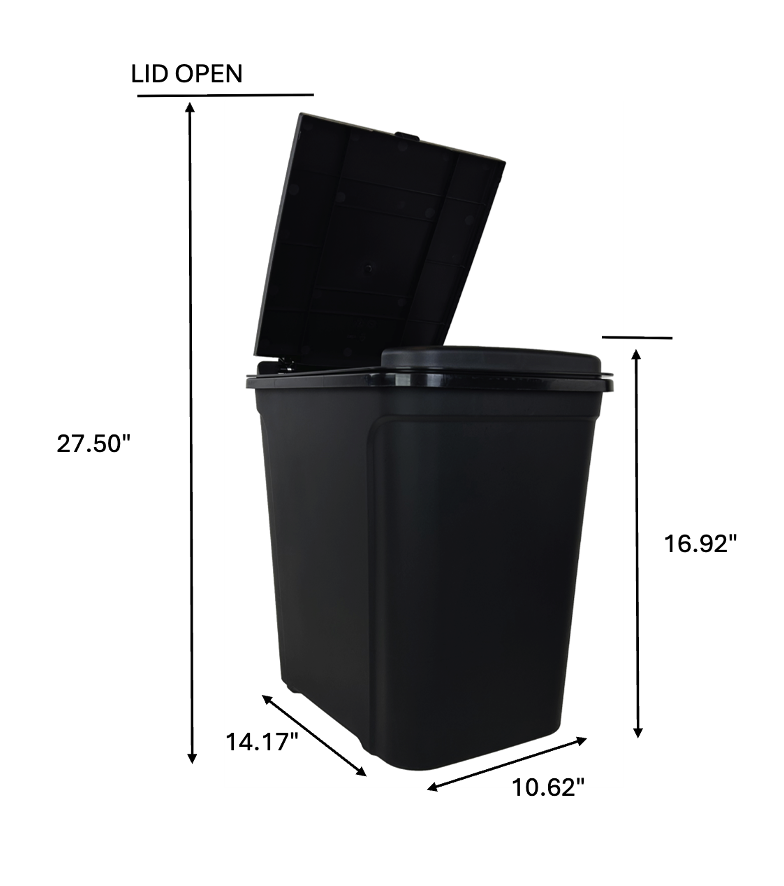 Mainstays Kitchen Trash Can, 7.6 Gallon, Black photo 6