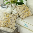 thumbnail image 3 of Throw Pillow Case CaliTime 18" X 18" Luxury Chenille Cute Leaves Cushion Cover Shell for Couch Sofa Home Decoration Ecru Gold, 3 of 7