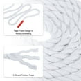 thumbnail image 3 of Unique Bargains Natural Twisted Cotton Rope 1/2 Inch x 49 Feet 3 Strand Tug of War Rope with Sealing Tape White, 3 of 5