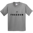 thumbnail image 3 of Inktastic Freedom with Cross Youth T-Shirt, 3 of 5