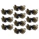 thumbnail image 4 of Conjunto de 10 botones de rana china, accesorios de zapatos para manualidades Negro, 4 of 8