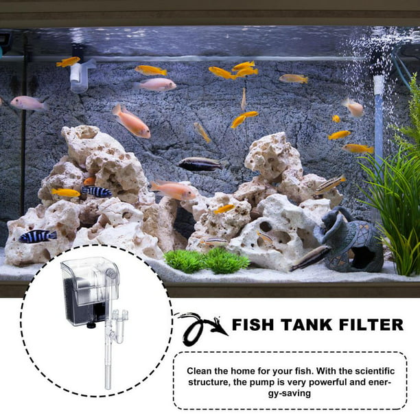 Spit weduwe Amazon Jungle Ksruee Fish Tank Filter Shock-Absorbent Filter With Three Layer Filter 5  Gallon Power Filter for Fish Tank Microporous Cotton & Activated Carbon  Particles liberal - Walmart.com