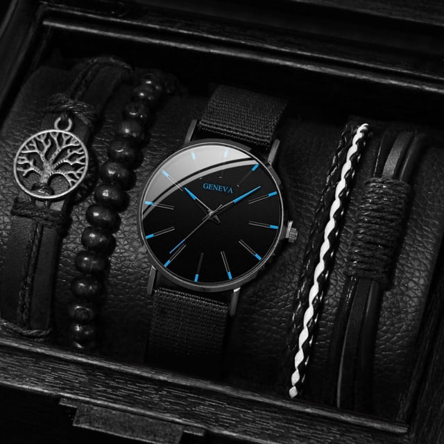 Relojes De Cuarzo De Negocios De Acero Inoxidable Geneva Simples Para Hombre