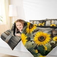 thumbnail image 4 of Homewish Kawaii Butterflies Sunflower Bedding Comforter Set,Rustic Farmhouse Cabin Twin Comforter Sets,Old Wooden Board Bedding Set For Bots Kids,Super Cozy Room Decor Reversible,2 Pieces, 4 of 8