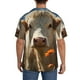 thumbnail image 3 of Balery Daisy Meadow Cow Camisa Casual de Manga Corta con Botones para Hombre, Texturizada, Estilo Cubano, para Playa, Verano-Large, 3 of 5