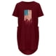 thumbnail image 4 of Vestido suelto de manga corta informal con estampado de bandera de moda de verano para mujer con bolsillo y cuello redondo Pompotops  ghjkhdj11921, 4 of 5