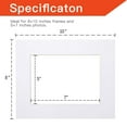 thumbnail image 6 of Betus 8x10 White Picture Mats - White Core Bevel Cut Frame Mattes for 5x7 Pictures - Pack of 10, 6 of 6