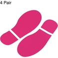 thumbnail image 3 of PATIKIL 6x2.5" Footprint Sticker, 4 Pairs PVC Shoes Floor Decal Sign for Class Decor Stair Guide, Rose Red, 3 of 6