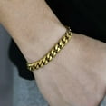 thumbnail image 2 of Men's Gold Plated Stainless Steel Curb Cuban Chain Link Bracelet 3/5/7/9/11 mm, 2 of 2