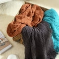 thumbnail image 4 of CREVENT Home Decor Rustic Couch Sofa Chair Bed Throw Blanket, Soft Warm Light Weight in Spring Summer (50''X60'' Brown), 4 of 6