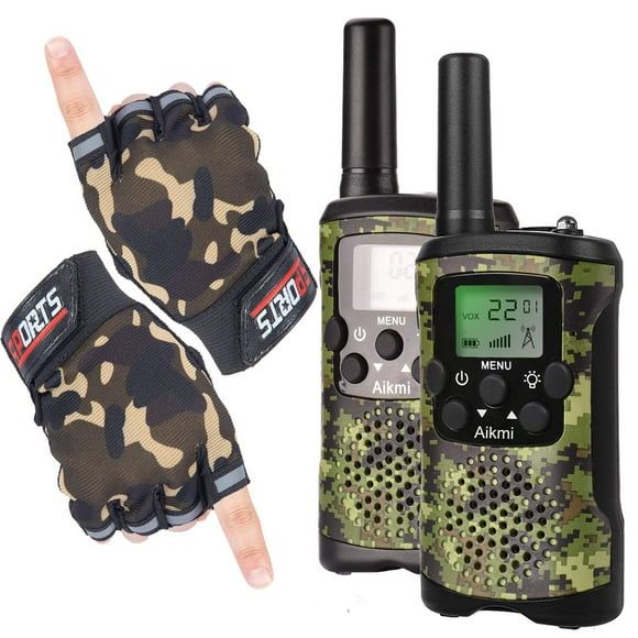 Walkie Talkies Aikmi para niños de 5 a 12 años, 3 millas de alcance, 22 canales