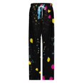 thumbnail image 4 of Geometric 80S Pajamas Leisure Trousers Soft Warm Sleepwear Bottoms Loose Retro Nightwear, 4 of 6