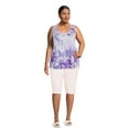 thumbnail image 2 of JMS Just My Size by Hanes Women's Plus Size Pull On 2 Pocket Stretch Capri, Sizes 0X-4X, 2 of 6
