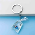 thumbnail image 2 of Kedshhgu Clear Resin Fish Cute Resin Fish Key Chain Water Bag Fish Key Ring, 2 of 3