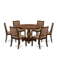thumbnail image 2 of East West Furniture Ferris 7 Piece A Kitchen Table Set in Walnut Finish, 2 of 6