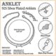 thumbnail image 3 of Sterling Silver Anklet Bracelets, 925 Sliver Platedcharm Dainty Layer Anklets For Women Trendy, 3 of 5