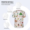 thumbnail image 4 of Balery Winter Christmas And New Year Deer Baseball Jersey for Men Casual Button Down Shirts Short Sleeve Active Team Sports Uniform-Medium, 4 of 9