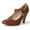 Tan, variant on J. Adams Mary Jane Pumps - Retro Vintage High Heels - Comfortable Oxford Shoes | Polyurethane