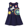 thumbnail image 2 of WIBACKER Toddler Kids Girl's Casual Ruffled Sleeve Cotton Dress Tunic Playwear Party T-Shirt Dresses, 2 of 9