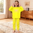 thumbnail image 2 of JAJAHO Girls Pajamas Bow Print Long Sleeve Top And Pants 2 Piece Loungewear Set Sizes 3-14Y, 2 of 7