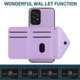 thumbnail image 6 of Allytech Galaxy A52 4G/5G Wallet Case with Shoulder Strap, Luxury PU Leather RFID Blocking Protectve Anti-Scratch Bumper Cards Slots Magnetic Closure Case Cover for Samsung Galaxy A52 4G/5G, Purple, 6 of 9
