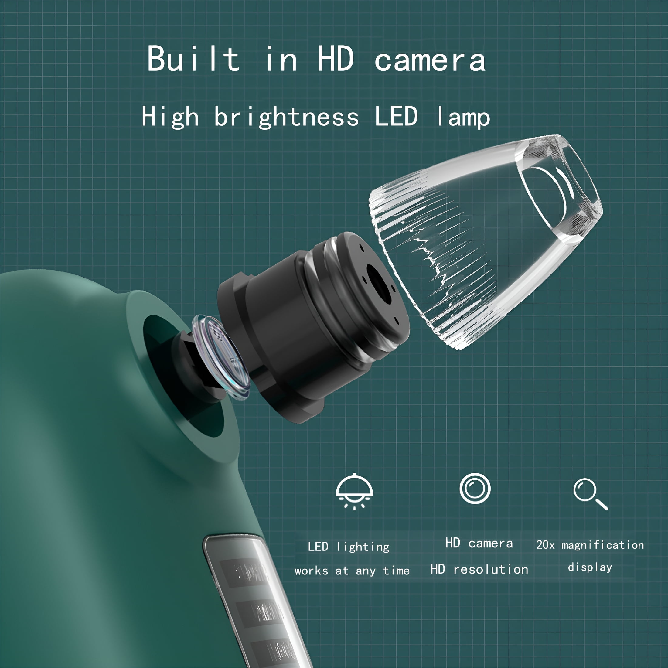 XIRQI Blackhead Remover Pore Vacuum with Camera-Upgraded Visual Facial Pore Cleaner with Electric Wifi Black Head Remover Suctioner