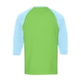 thumbnail image 5 of Gaukiv Men's Three Quarter Sleeve Shirts Contrast Henley Raglan Tees Color Block Baseball Shirts Green M, 5 of 5