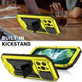 thumbnail image 4 of Compatible with iPhone 13 Pro Case with Built-in Glass Screen Protector, Allytech Full Body Dustproof Life Waterproof Kickstand Slide Camera Lens Protective Case for iPhone 13 Pro 5G 6.1" 2021, Yellow, 4 of 5