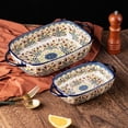 thumbnail image 4 of ONECCI Ceramic Rectangular Baking Dishes - 2pc Blue Casserole Set for Oven, Lasagna Pans, 4 of 7