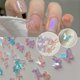 thumbnail image 2 of 10/20 piezas Aurora Glitter 3D colorido mariposa uñas joyería DIY resina manicura calcomanías decoración de uñas accesorios 2021 nuevo Tan Jianjun unisex, 2 of 2