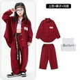 thumbnail image 3 of Ropa de Kpop Hip Hop para niños, camisa caqui, chaqueta, ropa de calle informal, pantalones cargo para correr para niñas y niños, conjunto de ropa de disfraz de baile de jazz, 3 of 5