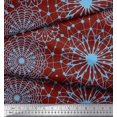 thumbnail image 2 of Soimoi Red Poly Georgette Fabric Artistic Geometric Decor Fabric Printed Yard 42 Inch Wide, 2 of 5