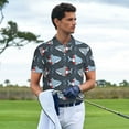 thumbnail image 3 of Disketp Anneau de Natation Requin pour Polo Homme Manches Courtes Golf Athlétique Manches Courtes -4TG, 3 of 6