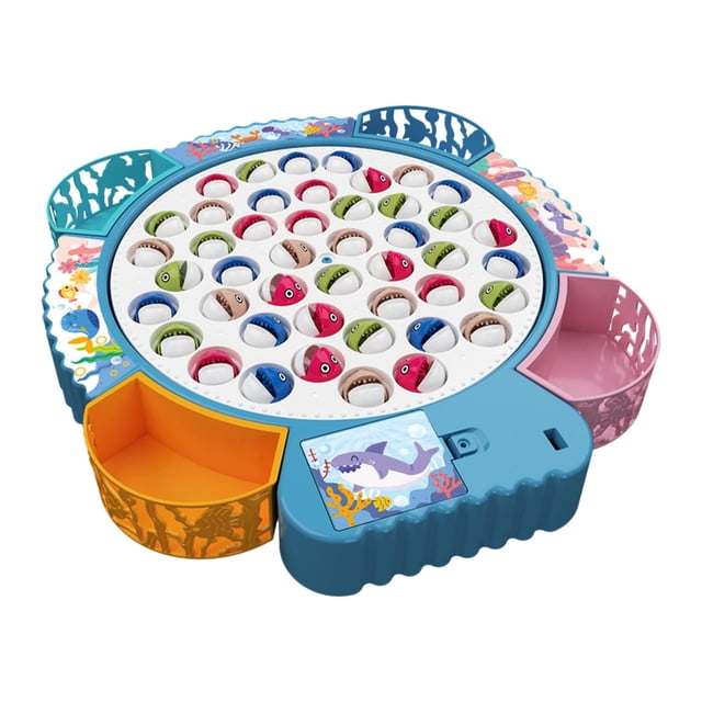 Fishing Game Playset Role Playing Board Game Birthday Gifts Educational Electric blue large
