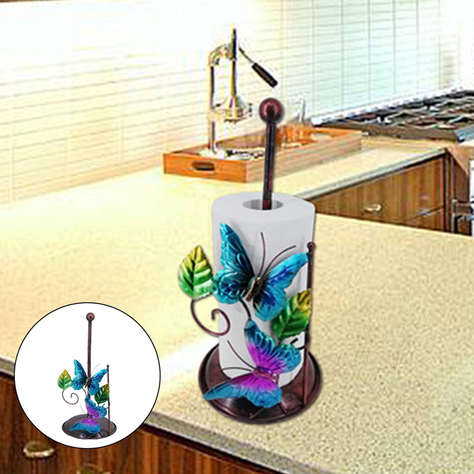 Iron Toilet Paper Holder Free Standing Home Tissue Paper Roll Holder Storage