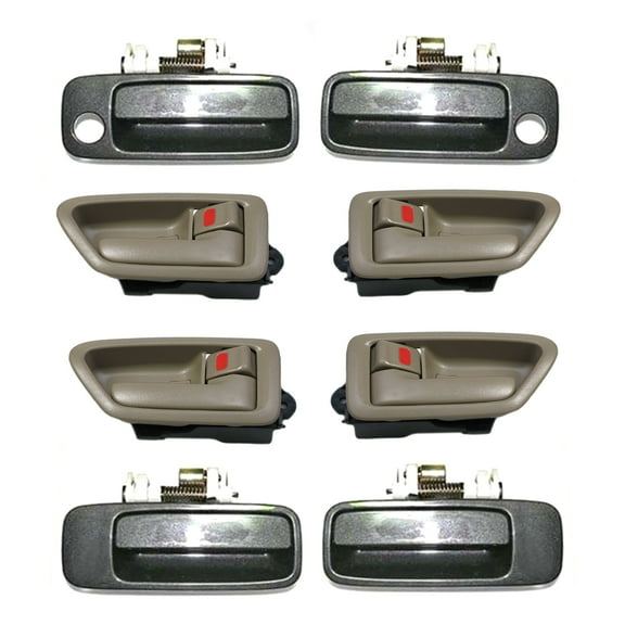 Brand NEW For 1997-2001 Toyota Camry Outside Gray 1C6 and Inside Tan Door Handle 8PCS 97 98 99 00 01