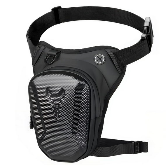 Elook Motorcycle Leg Bag, Thigh Bag for Riding, Drop Leg Pouch for Men & Women with Removable Straps, Waterproof Fanny Pack, Phone Purse, Travel Hiking Cycling Outdoor, Black